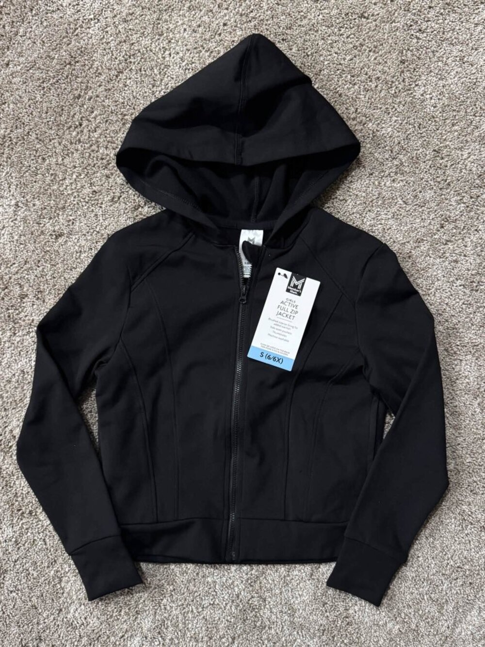 NWT Member's Mark Girls Active Full Zip Jacket - Small 6/6X